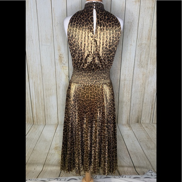 A.L.C. Spotted Leopard Foil Renzo Dress Size 12 - Picture 4 of 7